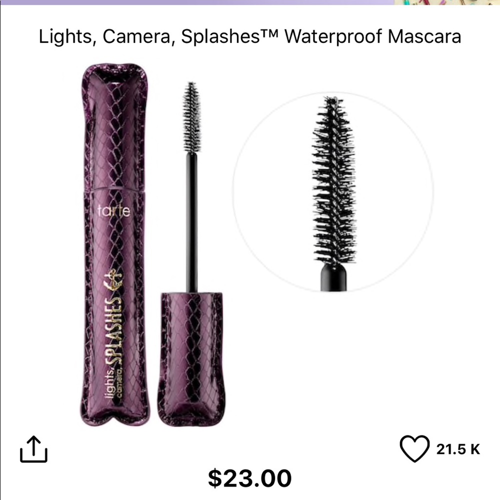 New tarte waterproof mascara